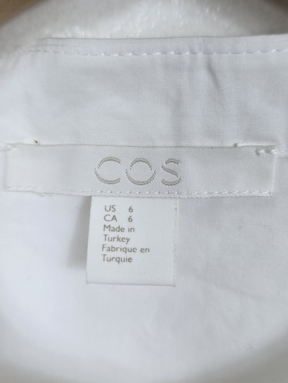 COS Crisp White Waisted Pintuck Granddad Collar Shirt 6 - Picture 11 of 15
